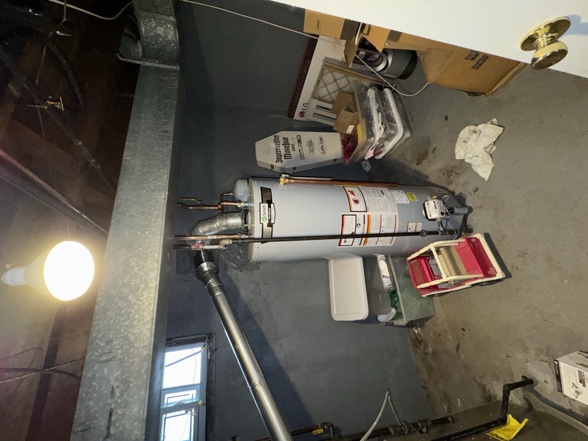 Technician repairing an AC unit